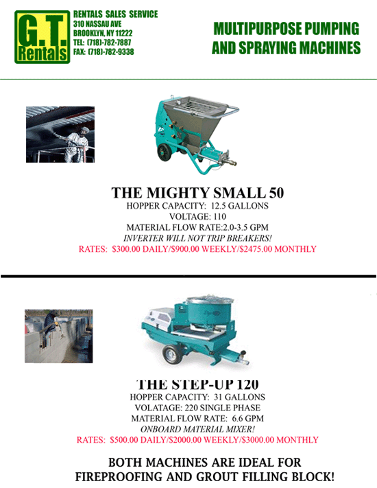 FIREPROOFING/ MULTIPURPOSE PUMPING & SPRAYING MACHINES 