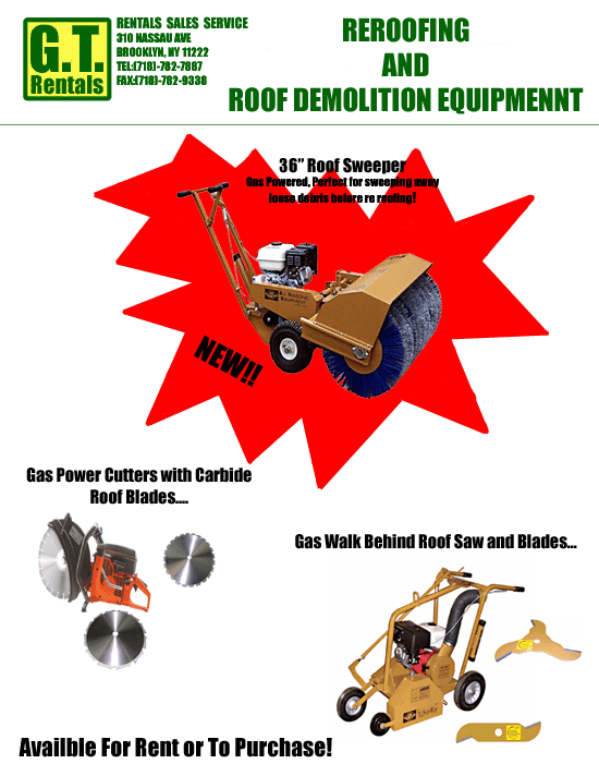 ROOFING & DEMOLITION EQUIPMENT